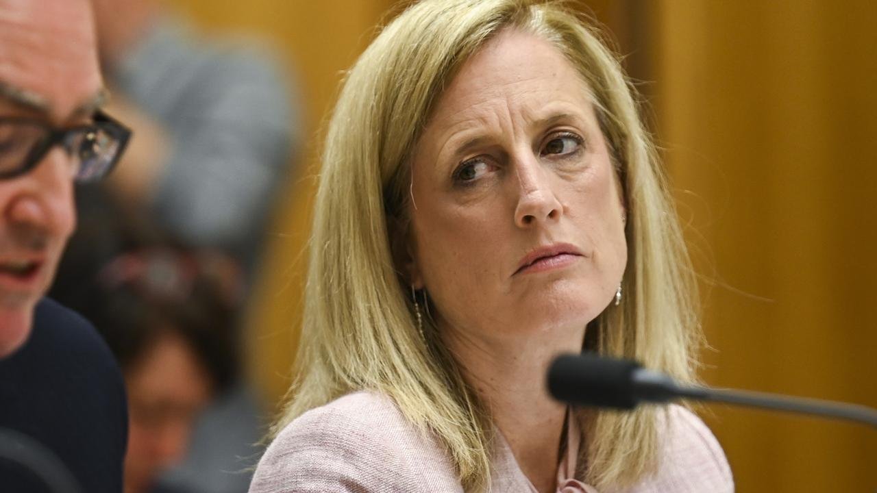 Finance Minister Katy Gallagher said the government was not expecting a recession. Picture: NCA NewsWire / Martin Ollman